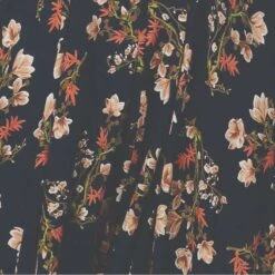 Floral Angel Sleeve Short Dress -Hallmark Style D511977 MULTI NAVY swatch