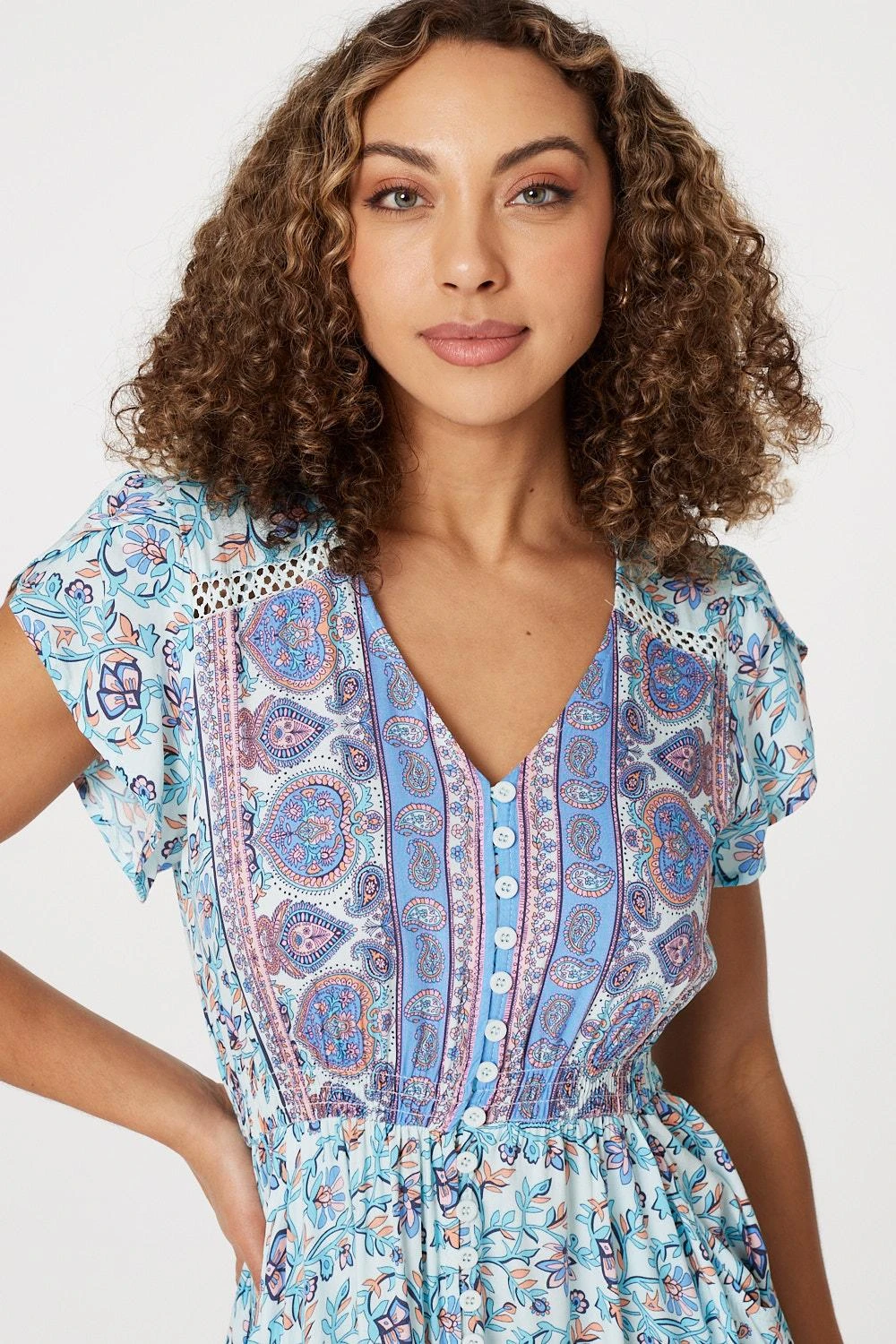 Printed Cap Sleeve Maxi Dress 6 Printed Cap Sleeve Maxi Dress - Image 4