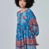 Floral Border Print Smock Dress