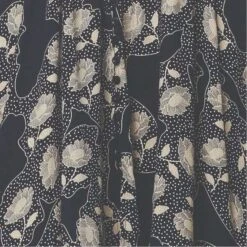 Floral Lace Detail V-Neck Dress -Hallmark Style D515715 NAVY swatch