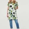 Polka Dot Relaxed Tunic Dress 2 Polka Dot Relaxed Tunic Dress -Hallmark Style D515791 EMERALD 2