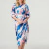 Tie Dye Tie Side Midi Dress