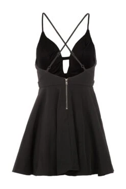 Cut Out Back Slip Dress -Hallmark Style D722776 Black Back