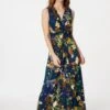 Floral Twist Knot Maxi Dress -Hallmark Style D726283 MULTI NAVY 1
