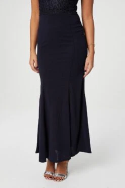 Lace Top Fishtail Maxi Dress -Hallmark Style D727541 NAVY 4