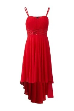 Strappy High Low Dress 13 Strappy High Low Dress -Hallmark Style D728904 RED 5