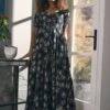 Printed Shirred Waist Maxi Dress -Hallmark Style D731349 1