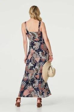 Printed Sleeveless Maxi Sun Dress -Hallmark Style D732272 MULTI NAVY 5