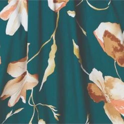 Floral Lace Trim A-Line Midi Dress -Hallmark Style D732776 MULTI GREEN swatch