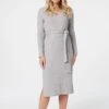 Polo Collar Knit Dress -Hallmark Style KD158136 GREY 1