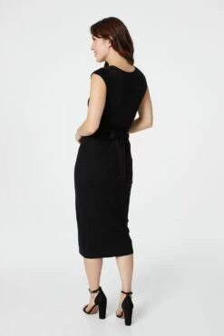 Sleeveless Bodycon Knit Dress -Hallmark Style KD158208 BLACK 5