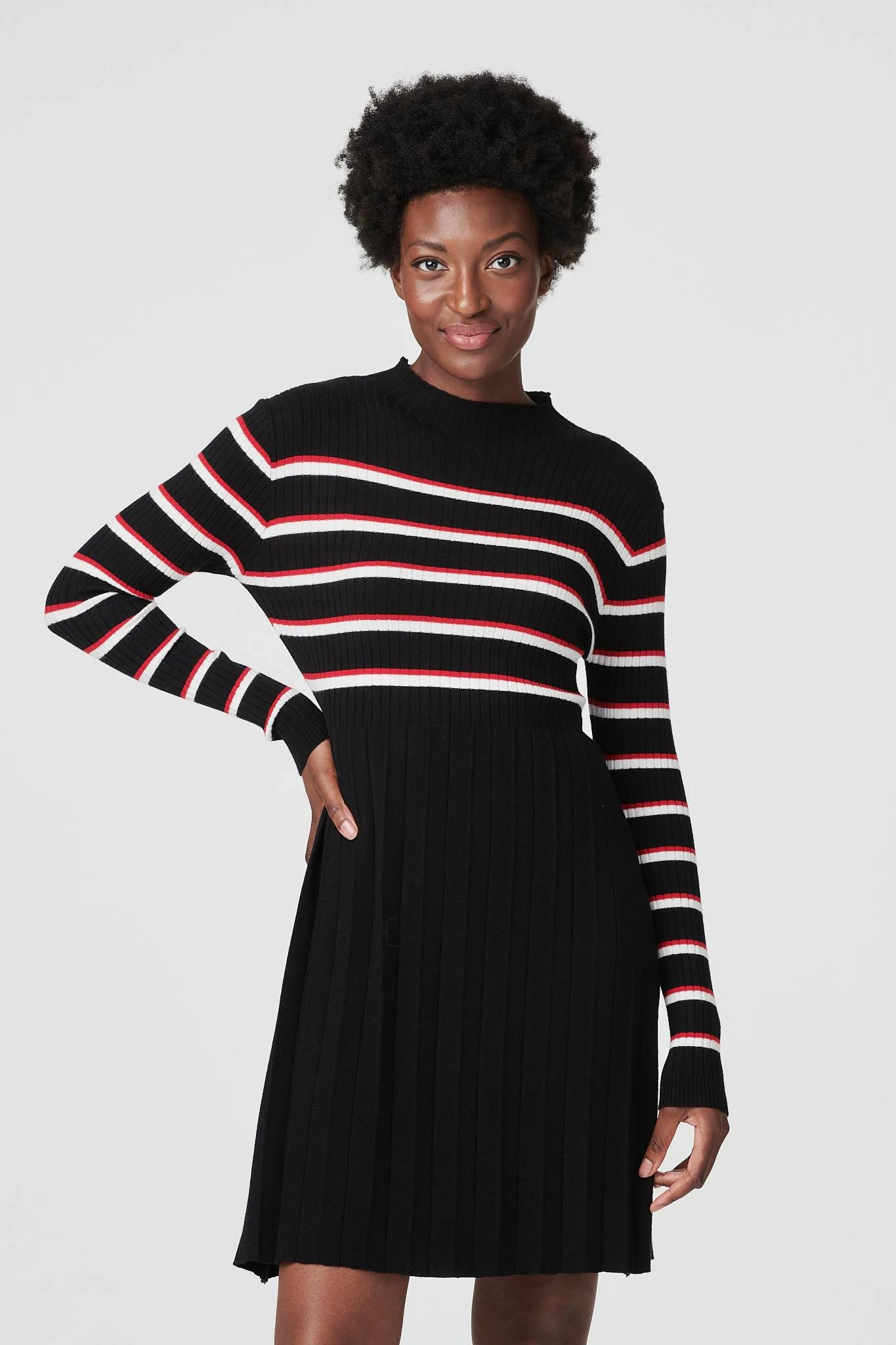 Striped Long Sleeve Knit Dress 6 Striped Long Sleeve Knit Dress - Image 4