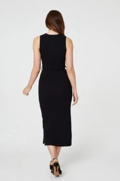 Sleeveless Knit Shift Dress -Hallmark Style KD168618 BLACK 6